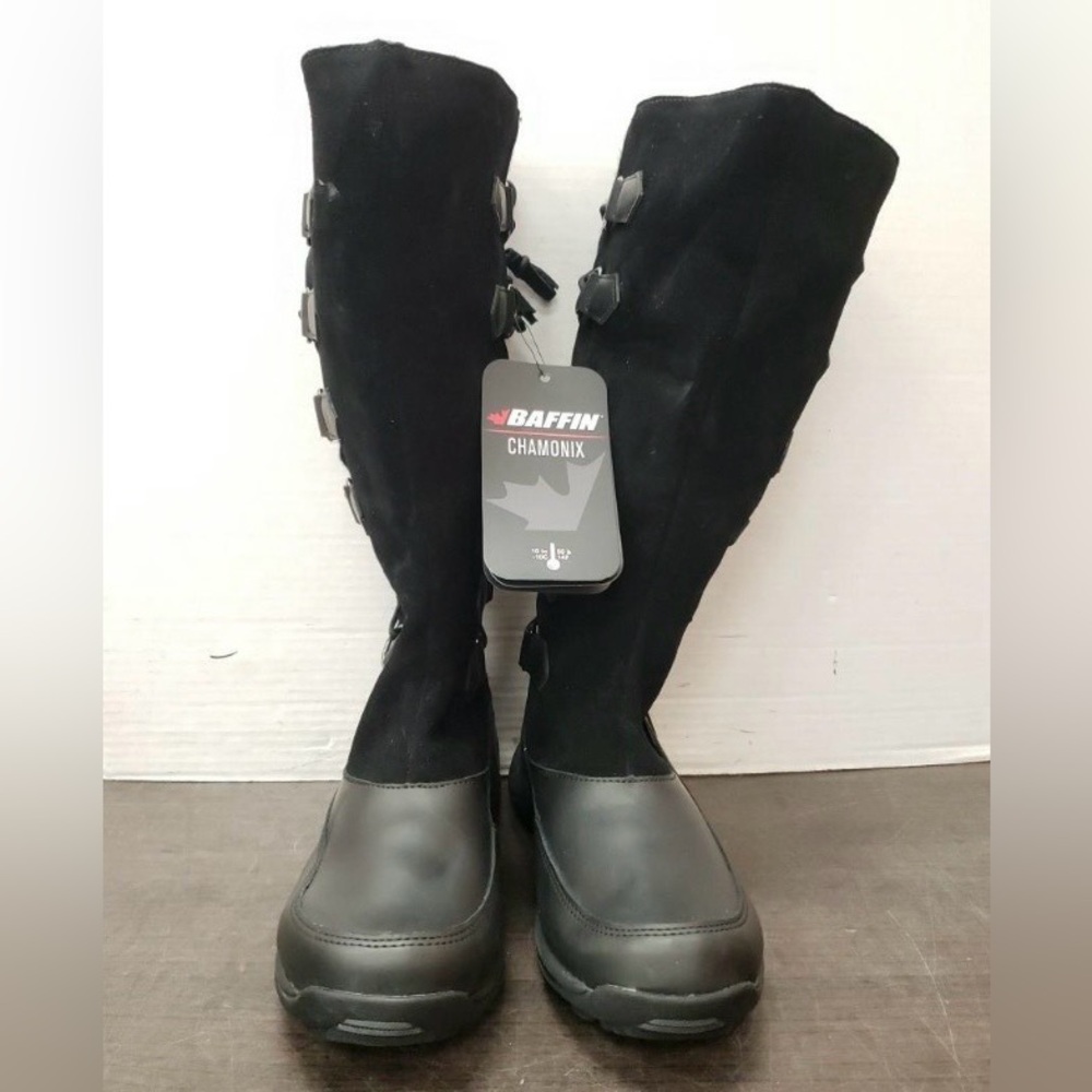 NWT Baffin Chamonix Women's Tall Black Winter & Rain Boots Sz 9